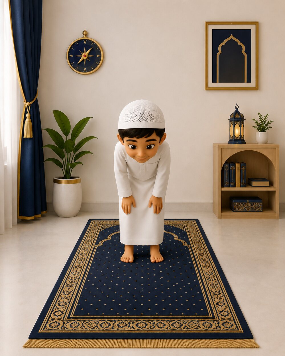 Prayer step 4: Bow calmly